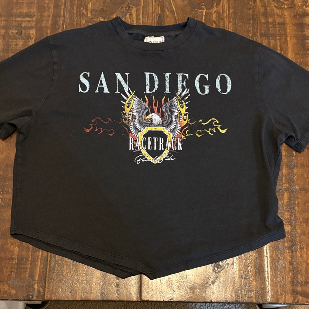 Rebels Black San Diego Cropped Tee